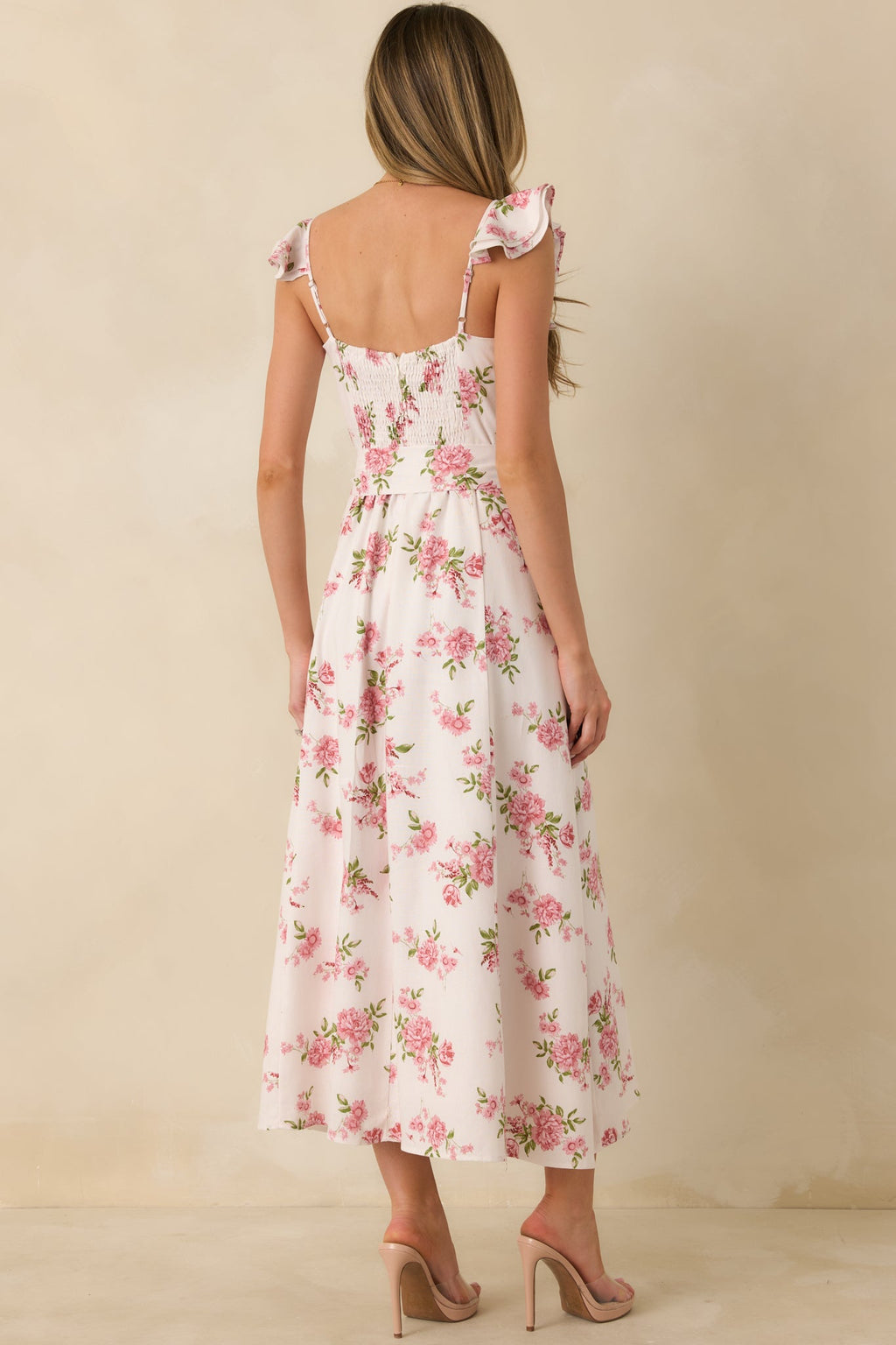 Aimee Rose Pink Floral Bustier Maxi Dress
