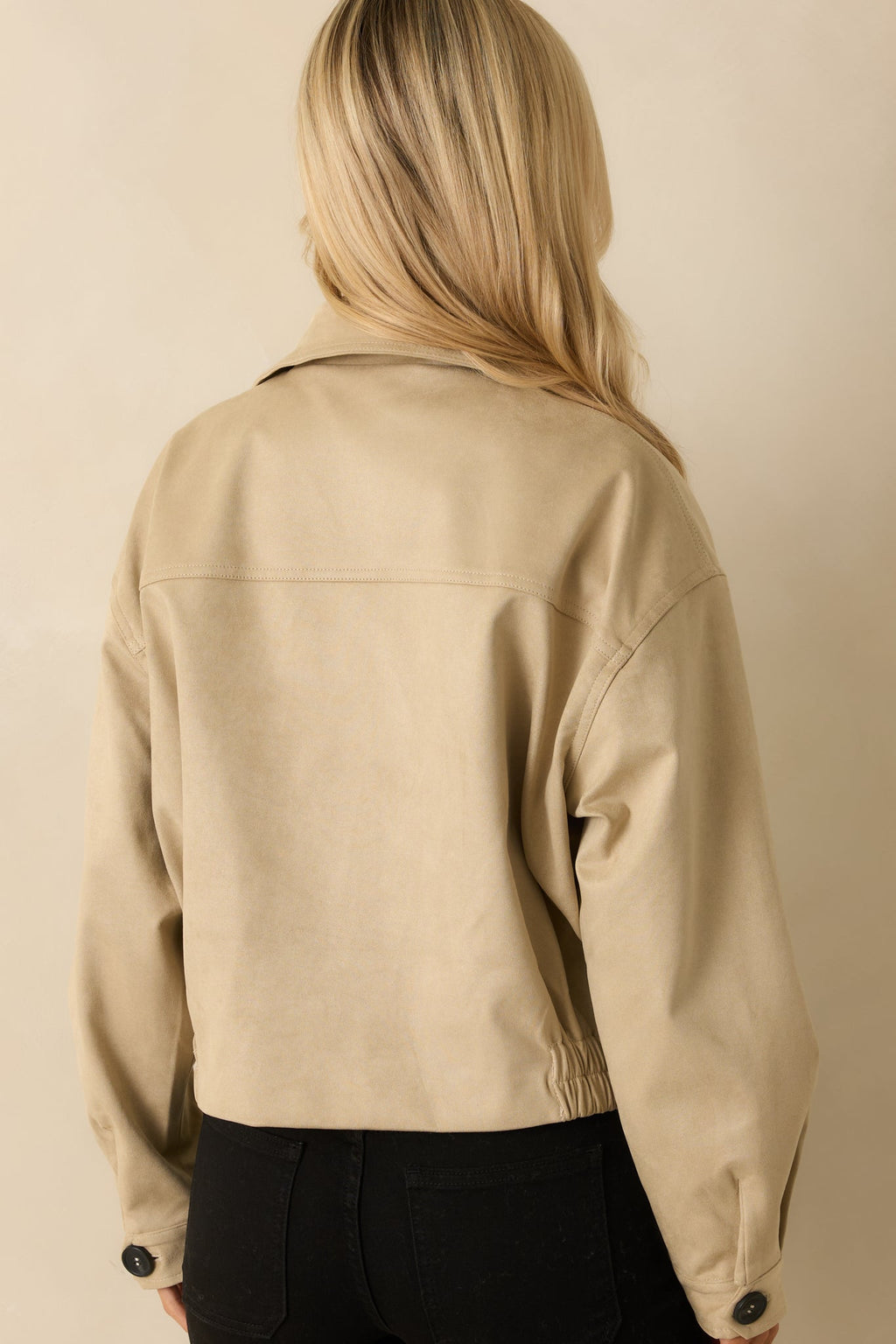 Ahead of Schedule Beige Cotton Double Breasted Belted Jacket