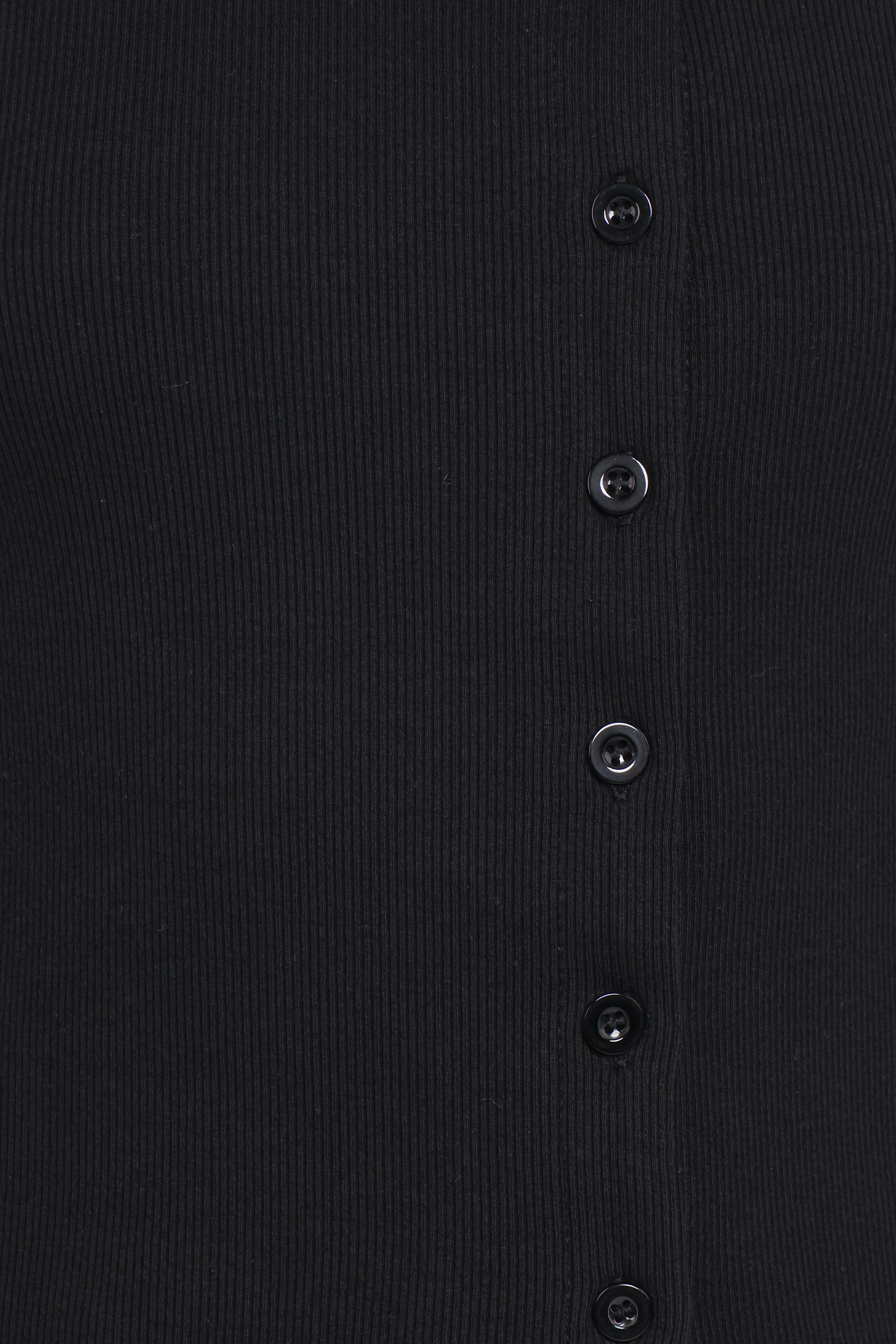 Agatha Asymmetrical Knit Top - Black